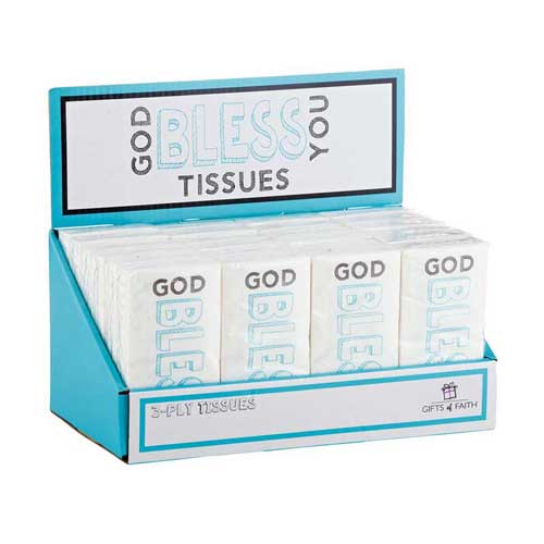 God Bless You Tissue Blue One Pack