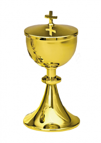 Ciborium With Lid Gold Plated Holds 165 Hosts