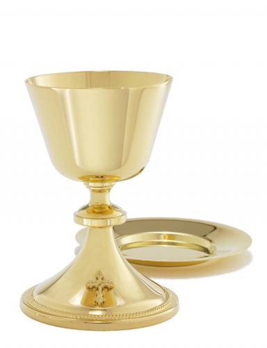Chalice Paten Set 24 KT Gold Plated A-107G