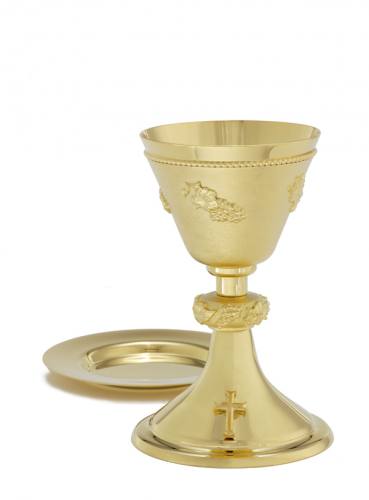 Chalice Paten Set 24 KT Gold Plated A-2603G