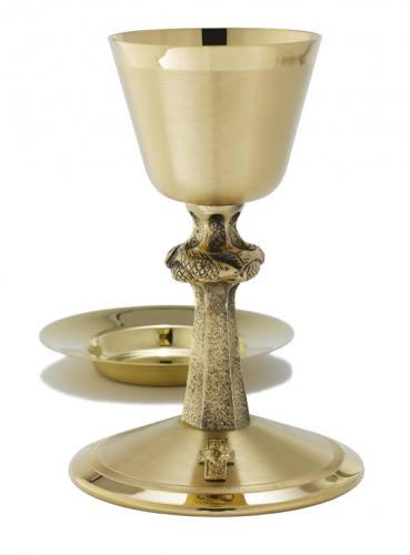 Chalice Paten Set 24 KT Gold Plated Gallian A-8122G