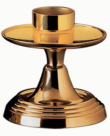 Altar Candlestick Molina 5 3/8 inch Brass 1 1/2 inch Socket