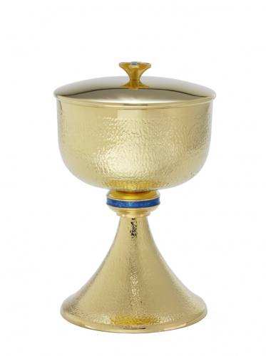 Ciborium 24 KT Gold Basketweave 225 Host Cap B-2085G