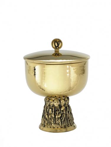 Ciborium 24 KT Gold Plated 12 Apos. 225 Host Capacity B-2401G