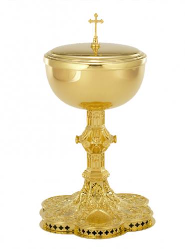 Ciborium 24 KT Gold Plated 225 Host Capacity B-9783G