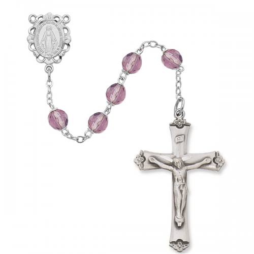 Rosary Miraculous Medal Ster Silver Alexandrite June Birthstone