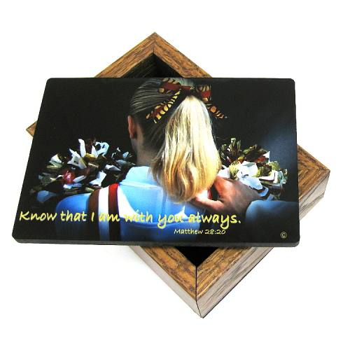 Keepsake Box Sport Cheerleading Laminated Hardwood