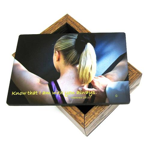 Keepsake Box Sport Gymnastics Laminated Hardwood