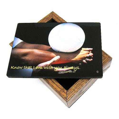 Keepsake Box Sport Volleyball Laminated Hardwood