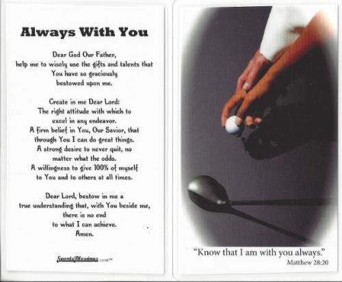 Prayer Holy Card Golf Laminated