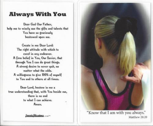 Prayer Holy Card Gymnastics Laminated