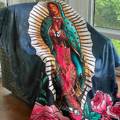 Blanket Our Lady of Guadalupe Throw 60 x 70