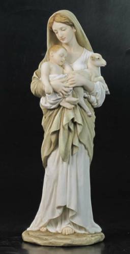 Statue Mary L'Innocence Madonna & Child 18 Inch Hand Painted