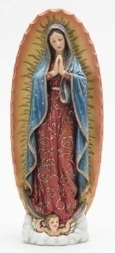 Statue Mary Our Lady Guadalupe 11.25 inch Resin Painted