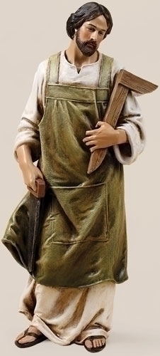 Statue St. Joseph Worker 10.25 inch Resin Painted