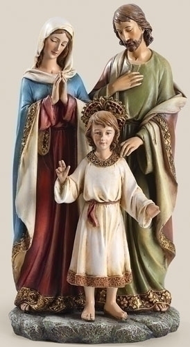 Statue Holy Family 9.75 inch Resin Painted