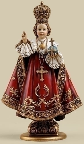 Statue Jesus Infant Child Prague 7.75 inch Resin Painted