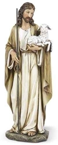 Statue Jesus Good Shepherd 10.5 inch Resin Painted
