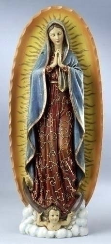 Statue Mary Our Lady Guadalupe 18.5 inch Resin Painted