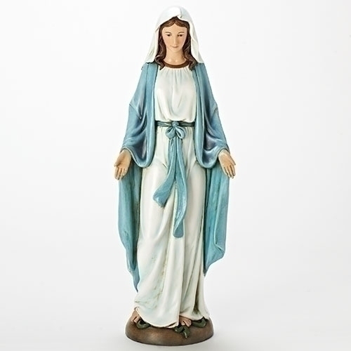 Statue Mary Our Lady Grace 18.25 inch Resin Painted
