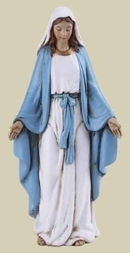 Statue Mary Our Lady Grace 4 inch Resin Painted