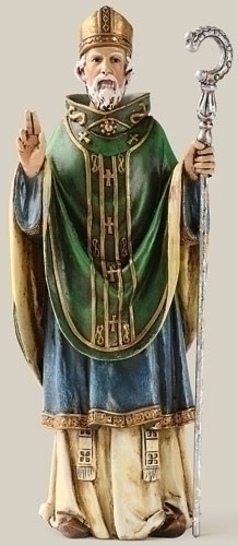Statue St. Patrick 6.5 inch Resin Painted