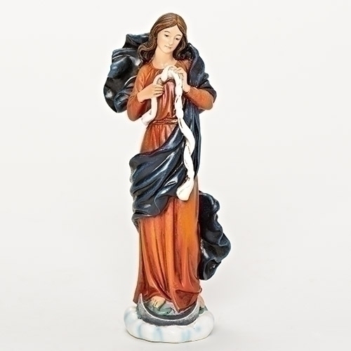 Statue Mary Our Lady Undoer Knots 6.75 inch Resin Painted